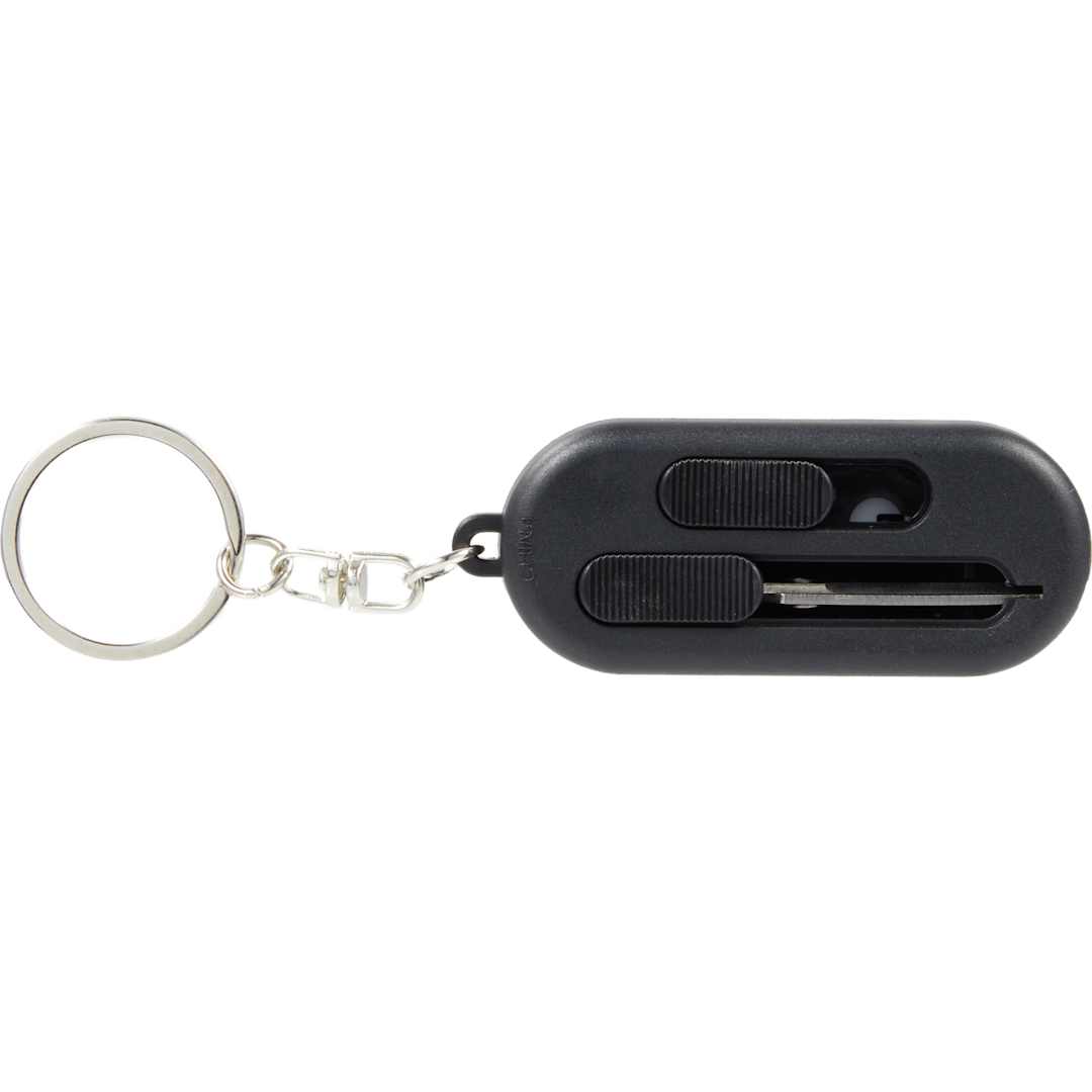 Compact Box Cutter with Scissors - SM-4393 Black