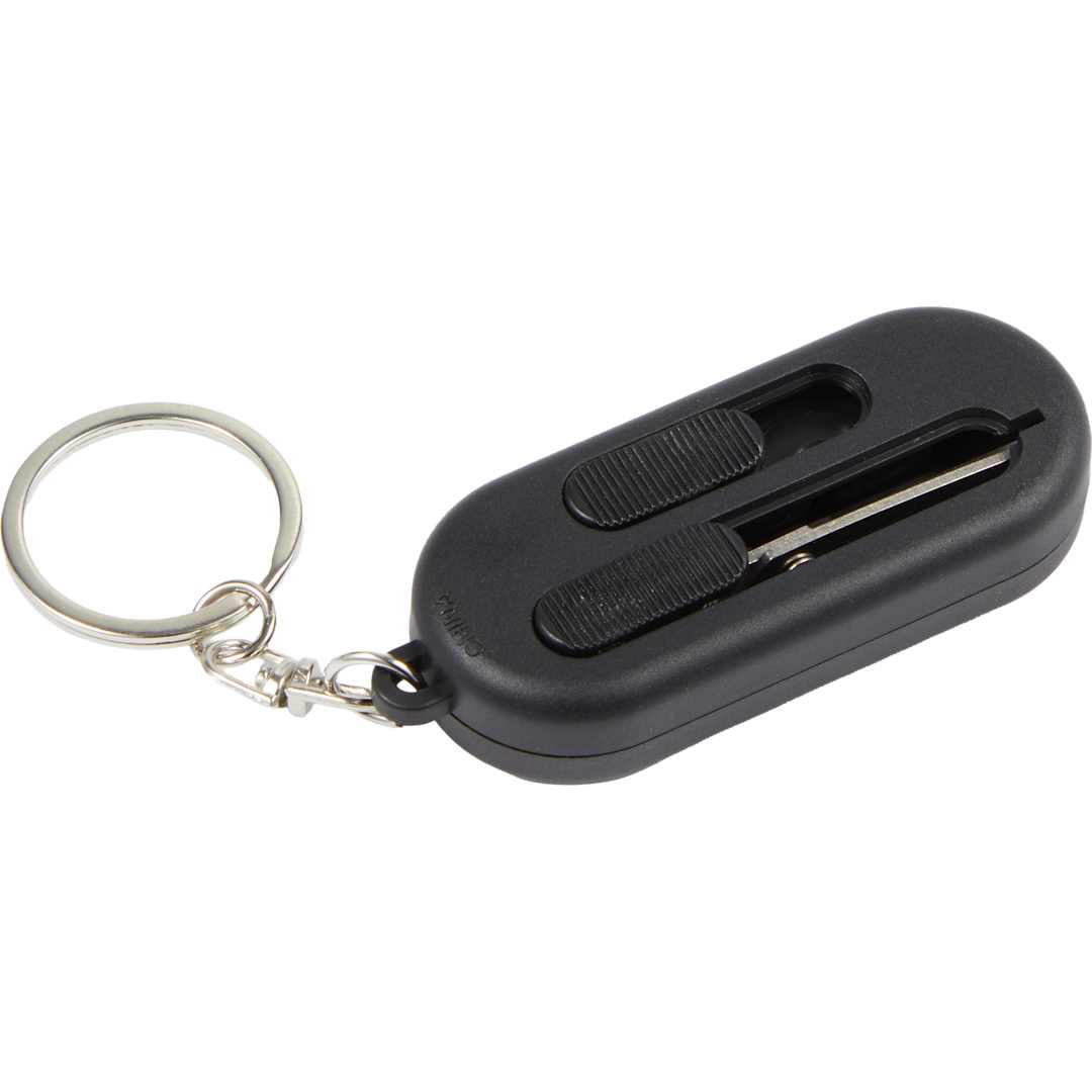 Compact Box Cutter with Scissors - SM-4393 Black
