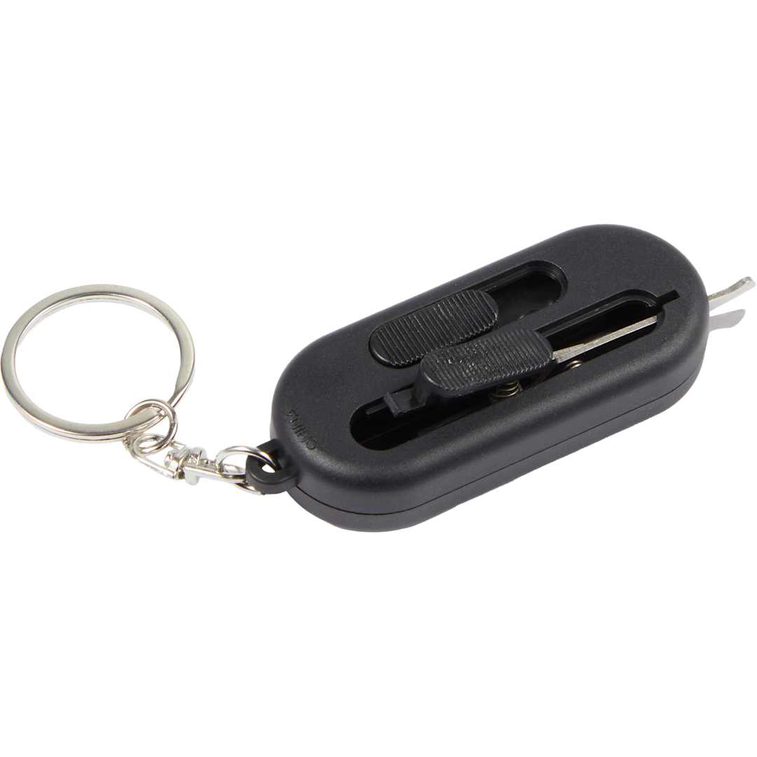 Compact Box Cutter with Scissors - SM-4393 Black