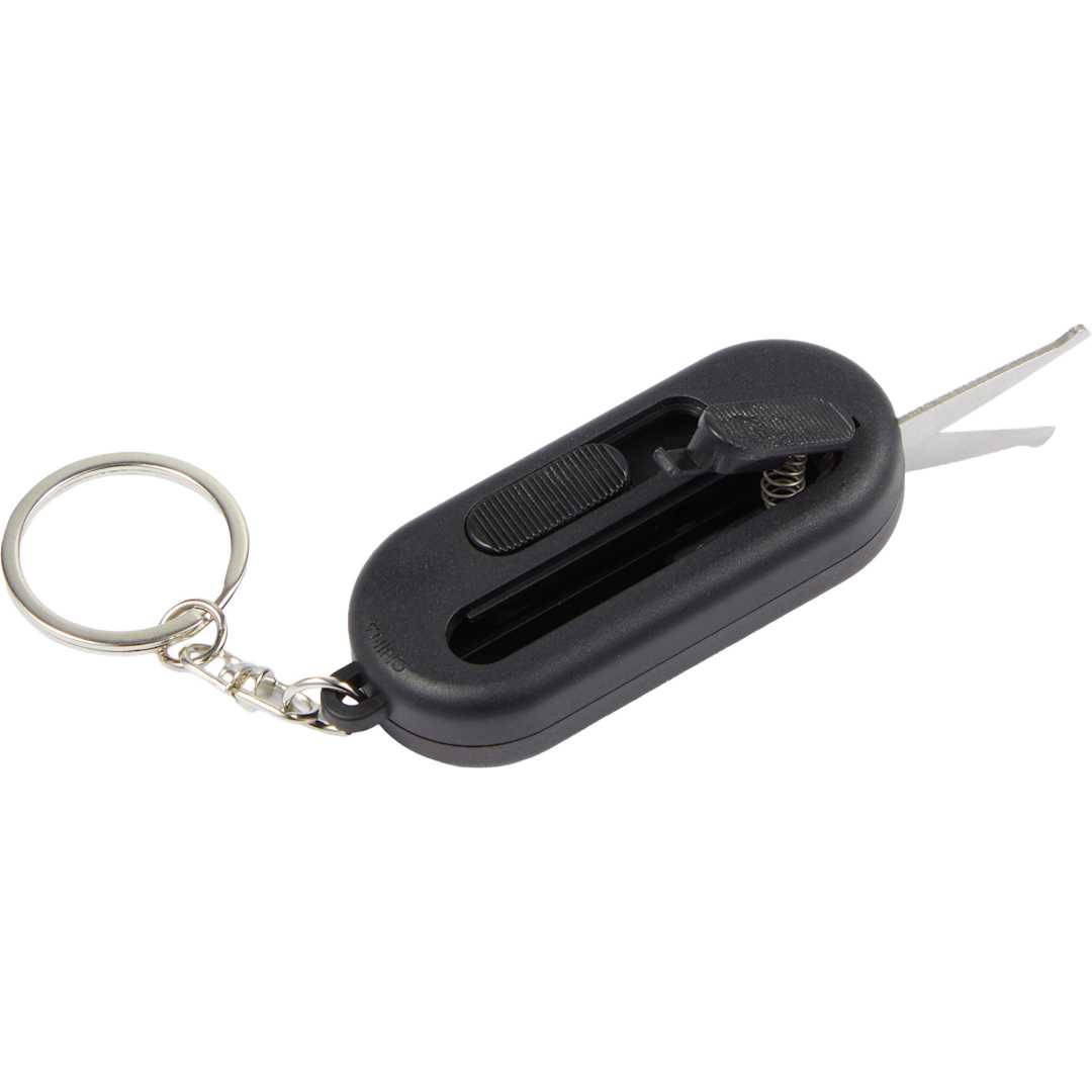 Compact Box Cutter with Scissors - SM-4393 Black