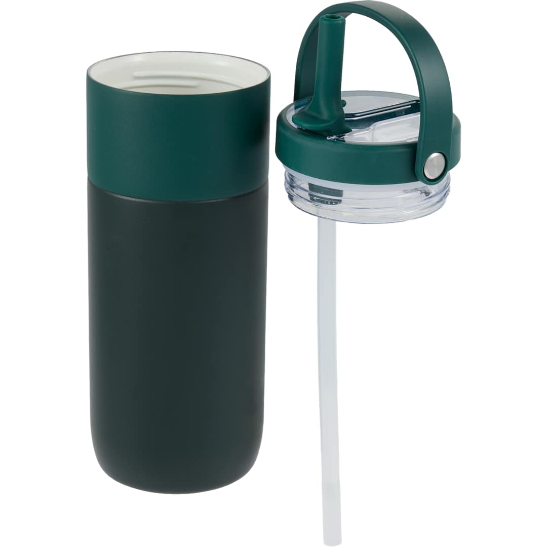 Roots ROOTS Ceramic Lined Travel Tumbler w/ Straw 20oz - 1602-46 Green