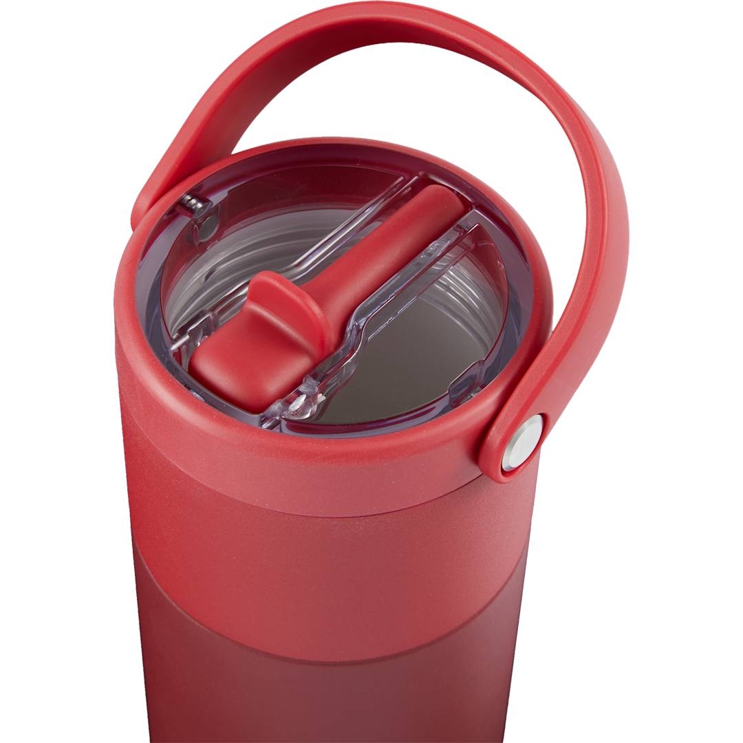 Roots ROOTS Ceramic Lined Travel Tumbler w/ Straw 20oz - 1602-46 Red