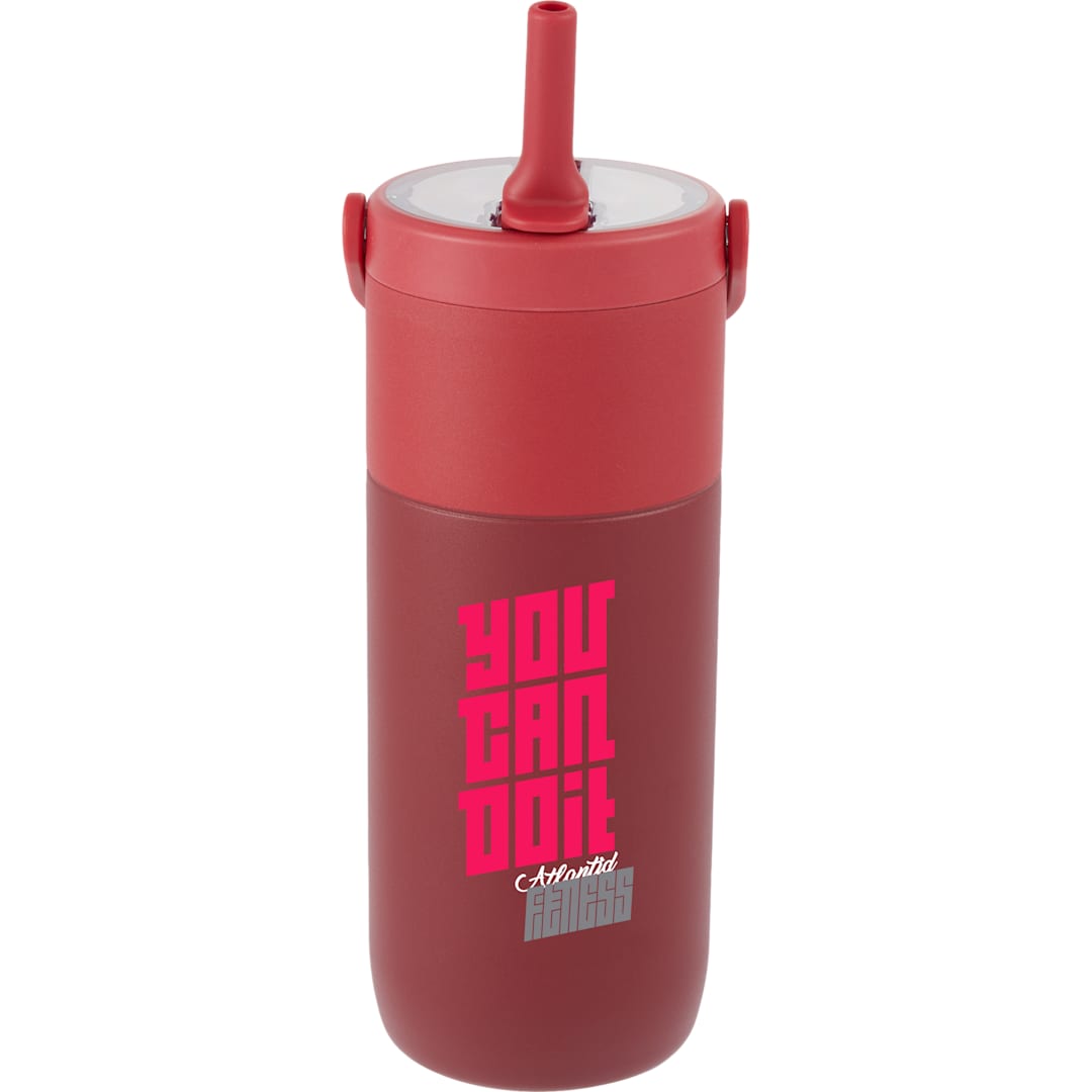 Roots ROOTS Ceramic Lined Travel Tumbler w/ Straw 20oz - 1602-46 Red