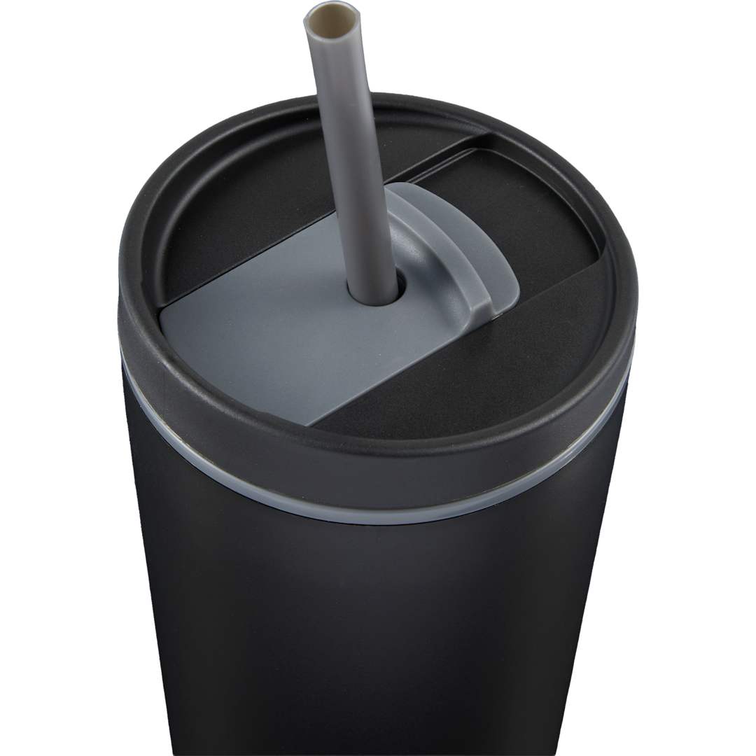 Santino Recycled Tumbler w/ Dual Function Lid 16oz - 1602-48 Black