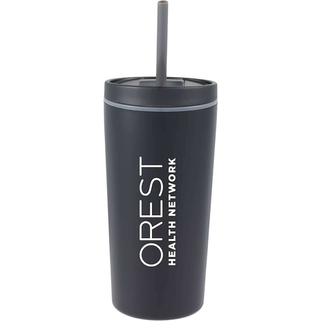 Santino Recycled Tumbler w/ Dual Function Lid 16oz - 1602-48 Black