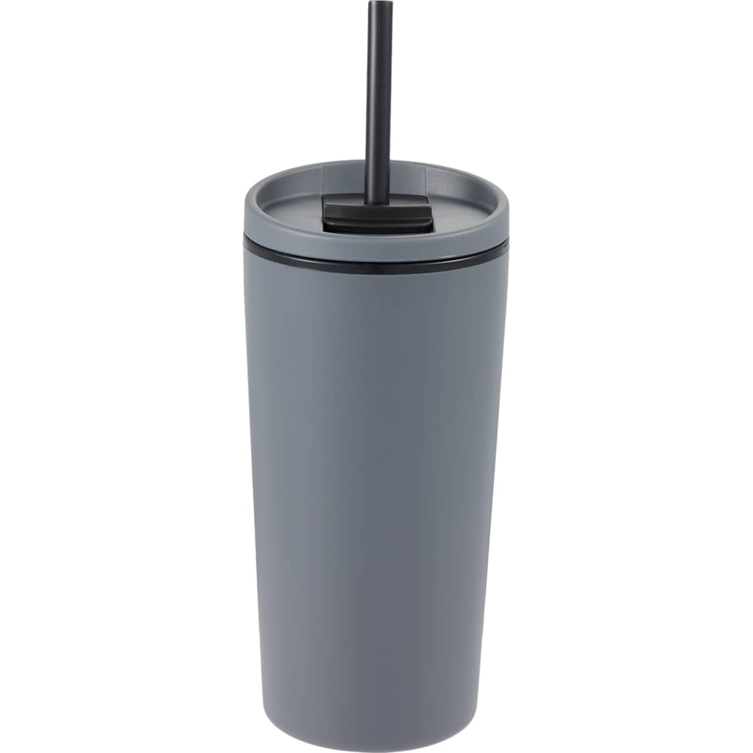 Santino Recycled Tumbler w/ Dual Function Lid 16oz - 1602-48 Gray