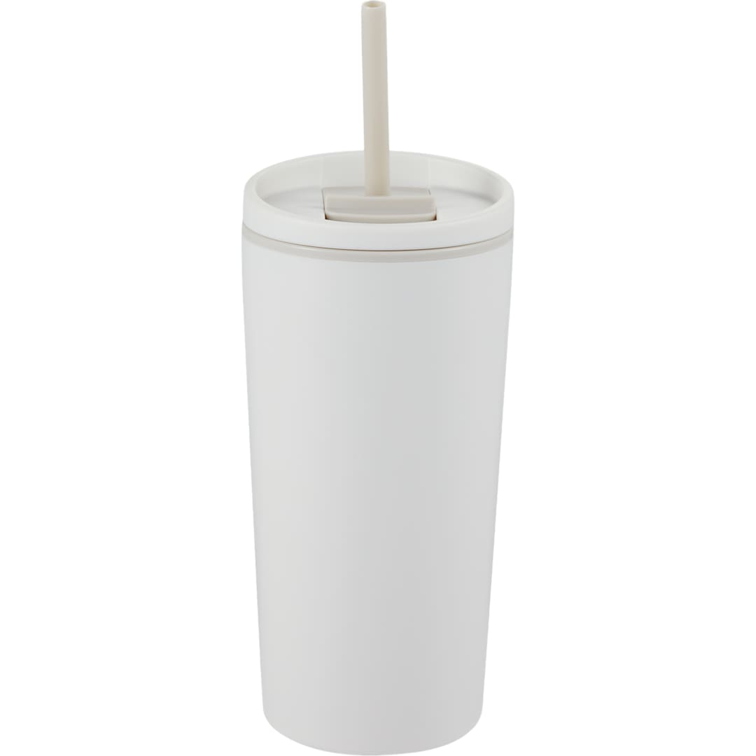 Santino Recycled Tumbler w/ Dual Function Lid 16oz - 1602-48 White