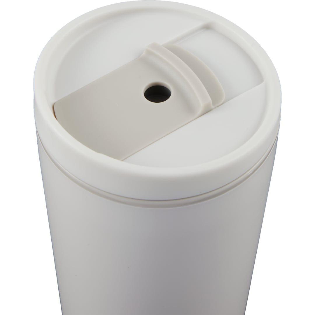 Santino Recycled Tumbler w/ Dual Function Lid 16oz - 1602-48 White
