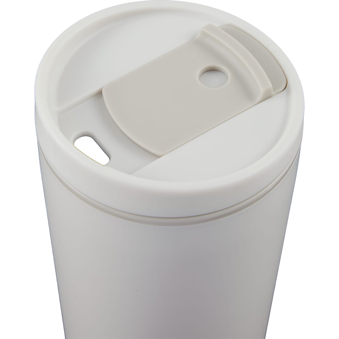 Santino Recycled Tumbler w/ Dual Function Lid 16oz - 1602-48 White