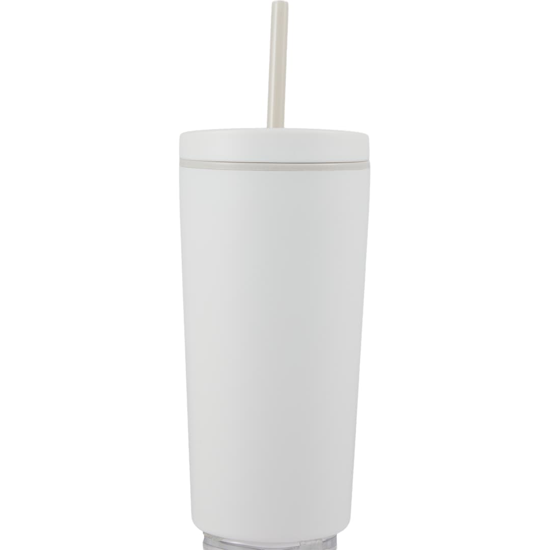 Santino Recycled Tumbler w/ Dual Function Lid 16oz - 1602-48 White