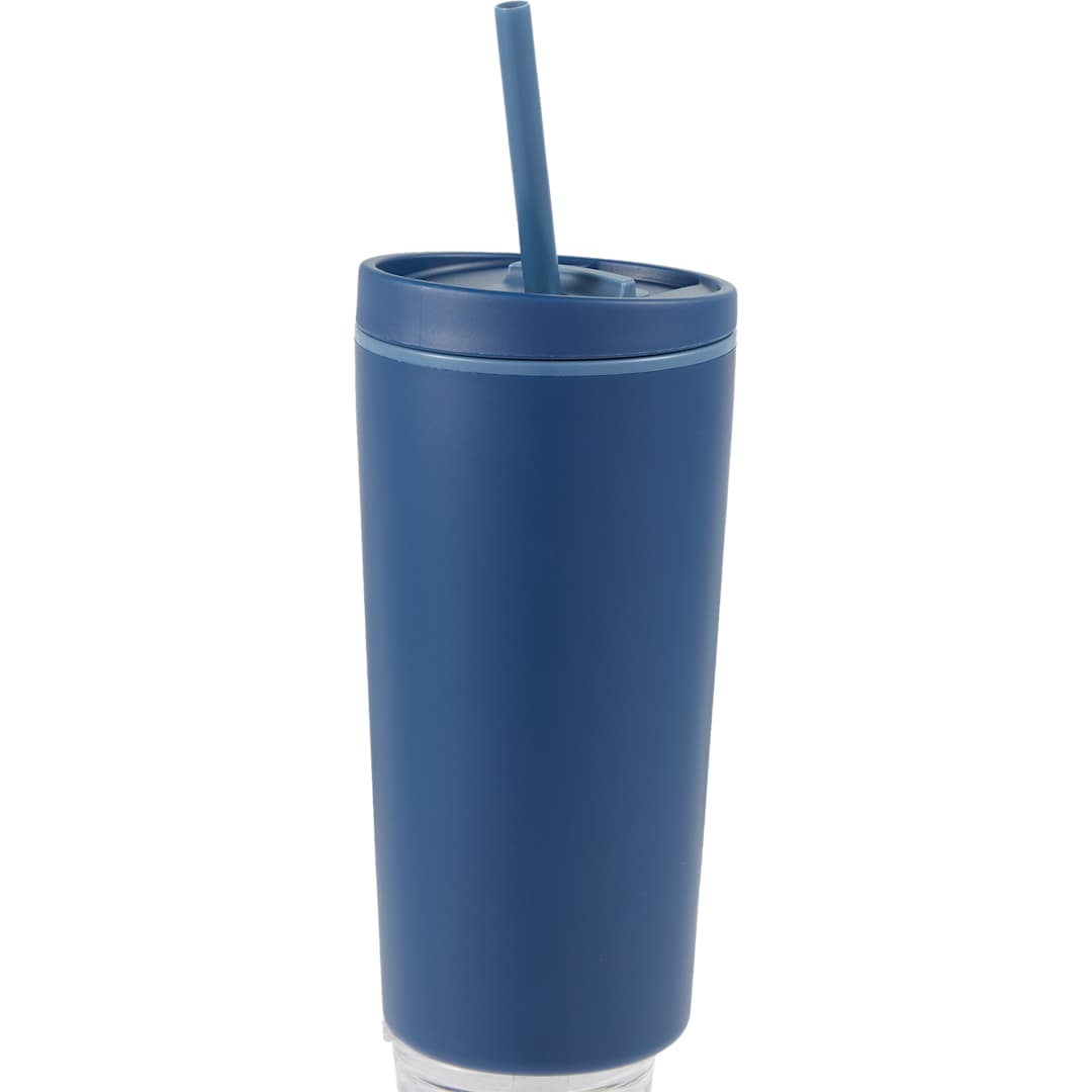 Santino Recycled Tumbler w/ Dual Function Lid 16oz - 1602-48 Blue