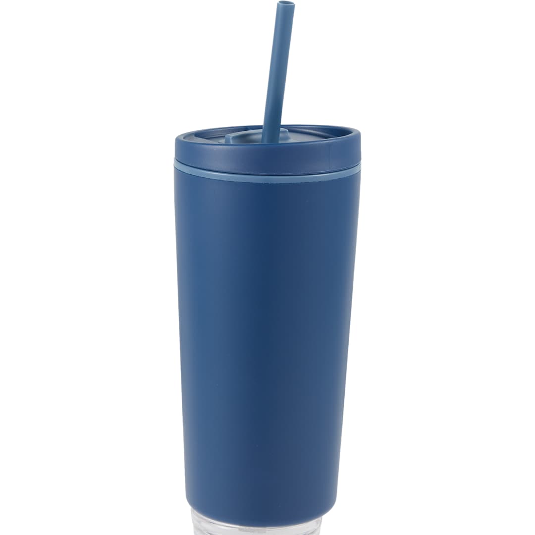 Santino Recycled Tumbler w/ Dual Function Lid 16oz - 1602-48 Blue