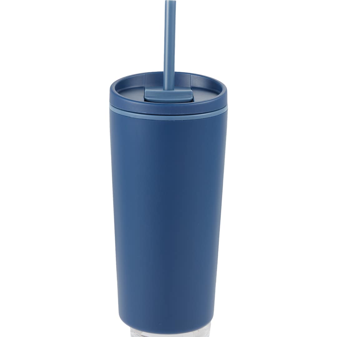 Santino Recycled Tumbler w/ Dual Function Lid 16oz - 1602-48 Blue