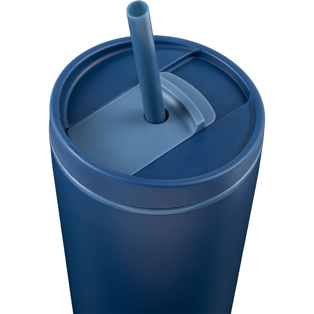Santino Recycled Tumbler w/ Dual Function Lid 16oz - 1602-48 Blue