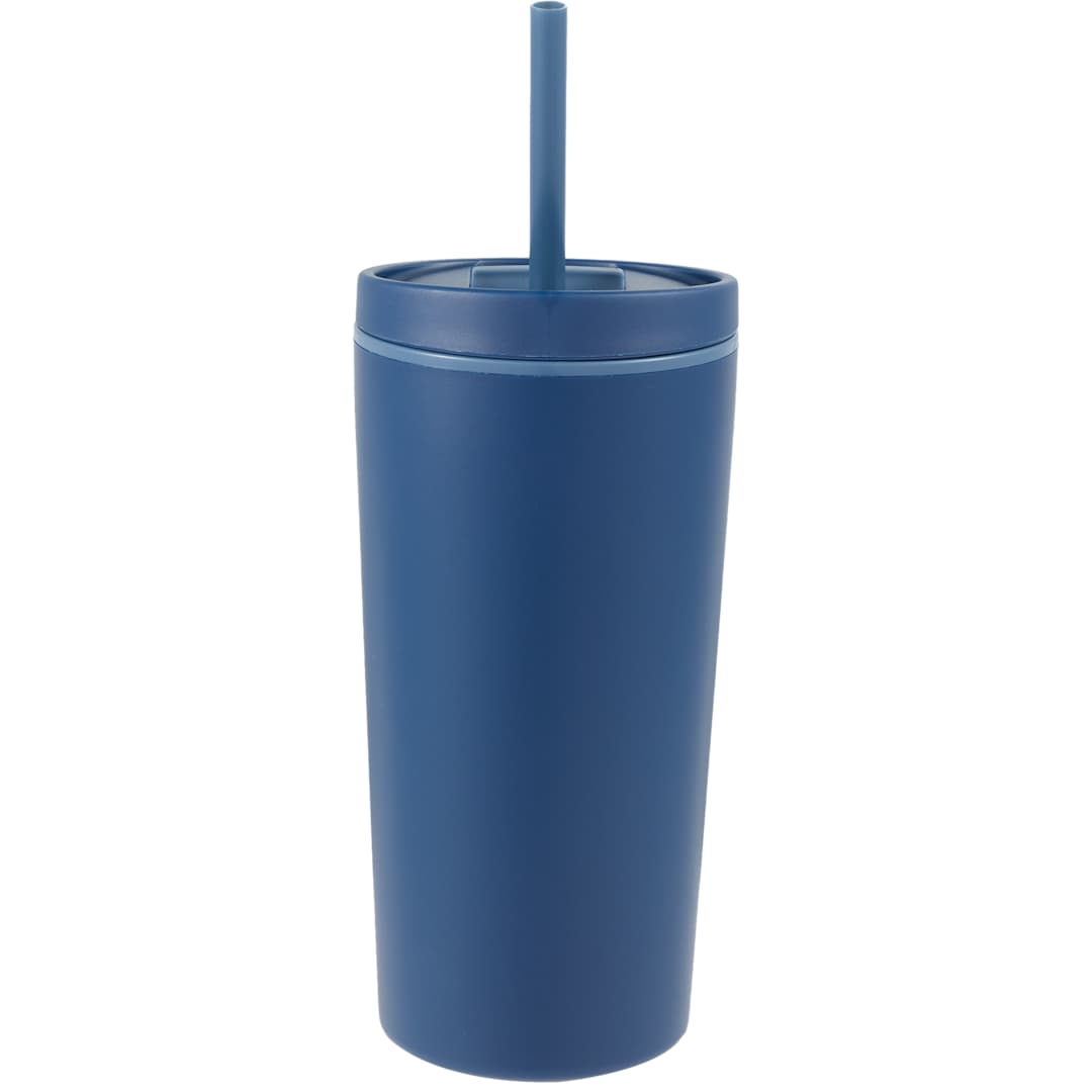 Santino Recycled Tumbler w/ Dual Function Lid 16oz - 1602-48 Blue