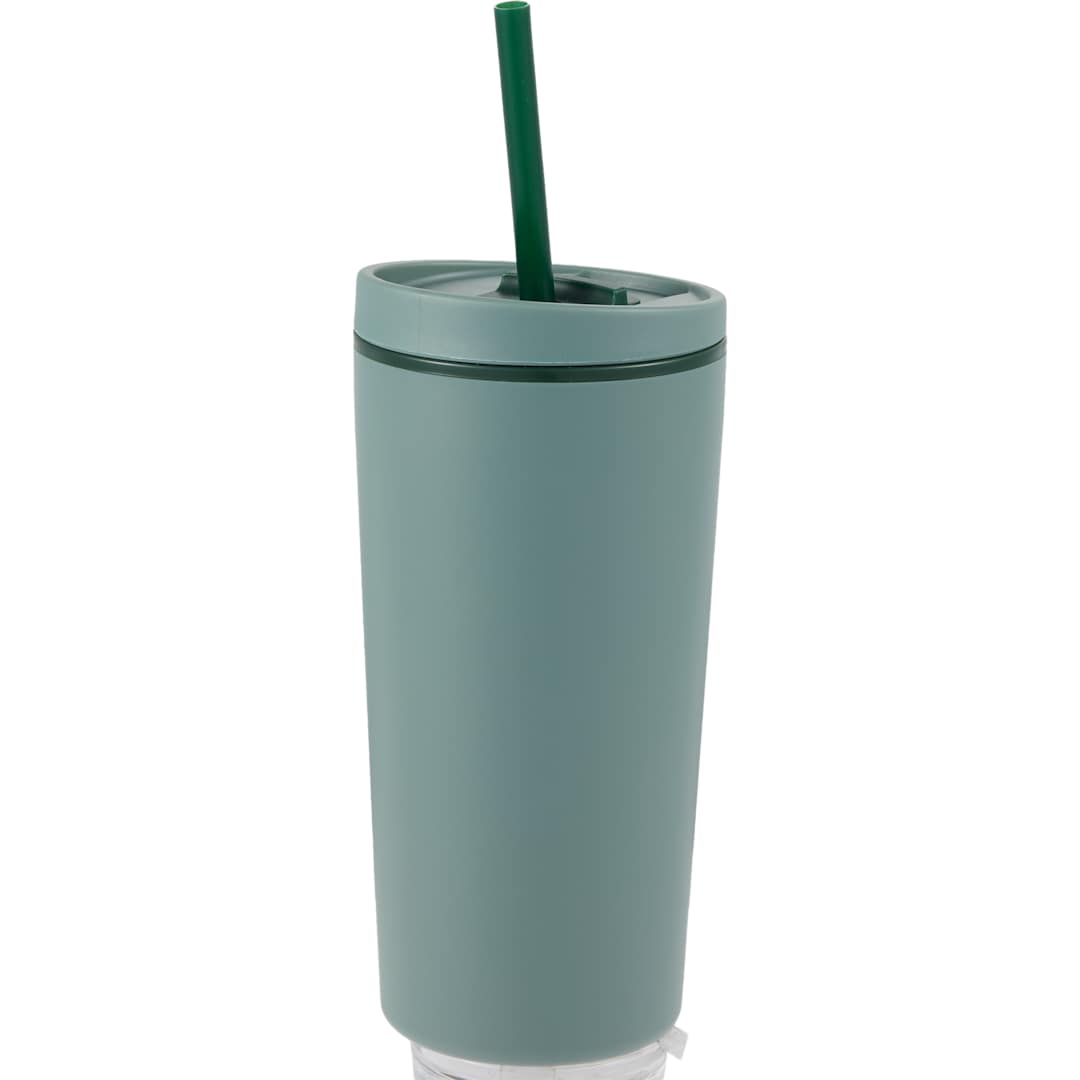 Santino Recycled Tumbler w/ Dual Function Lid 16oz - 1602-48 Green