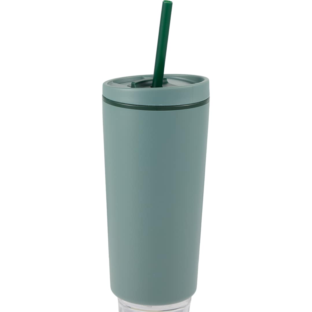 Santino Recycled Tumbler w/ Dual Function Lid 16oz - 1602-48 Green