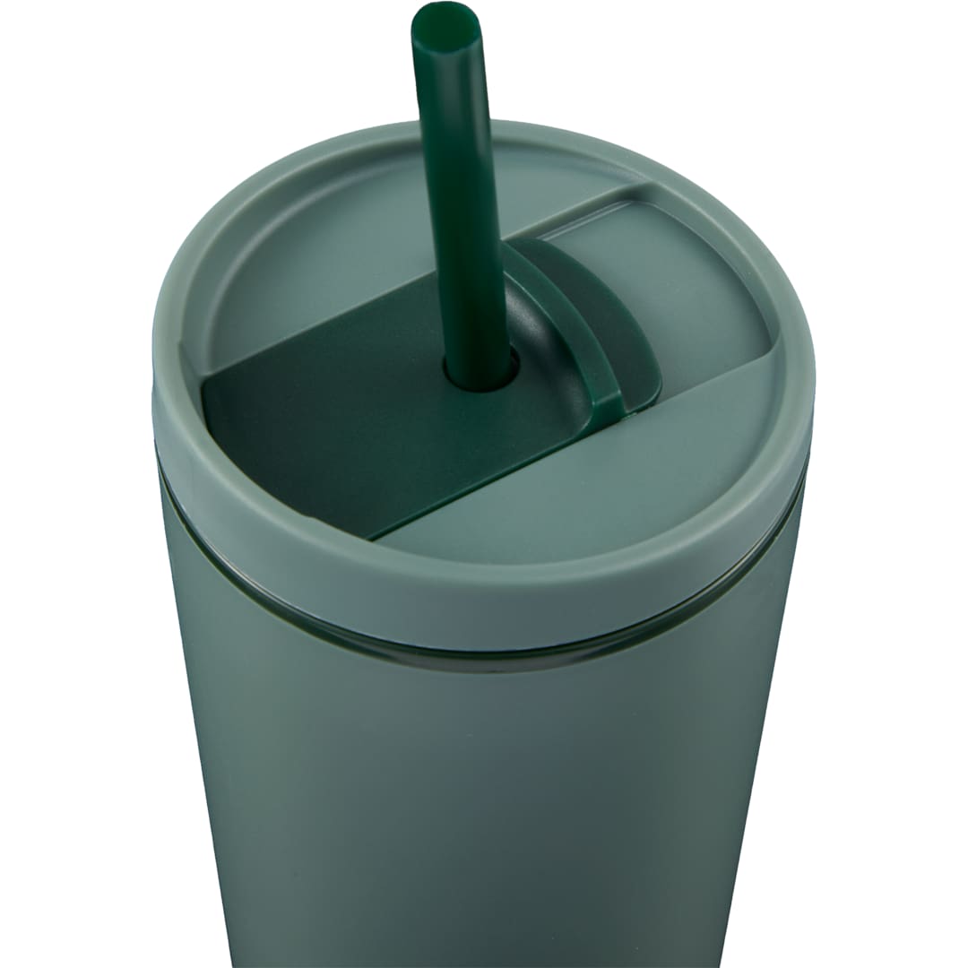 Santino Recycled Tumbler w/ Dual Function Lid 16oz - 1602-48 Green