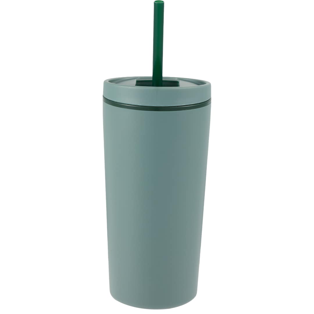 Santino Recycled Tumbler w/ Dual Function Lid 16oz - 1602-48 Green