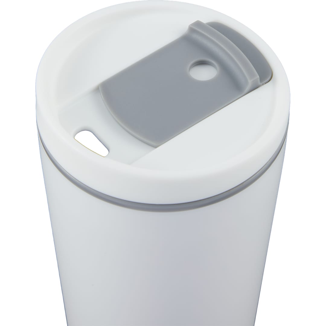 Santino Recycled Tumbler w/ Dual Function Lid 16oz - 1602-48 White