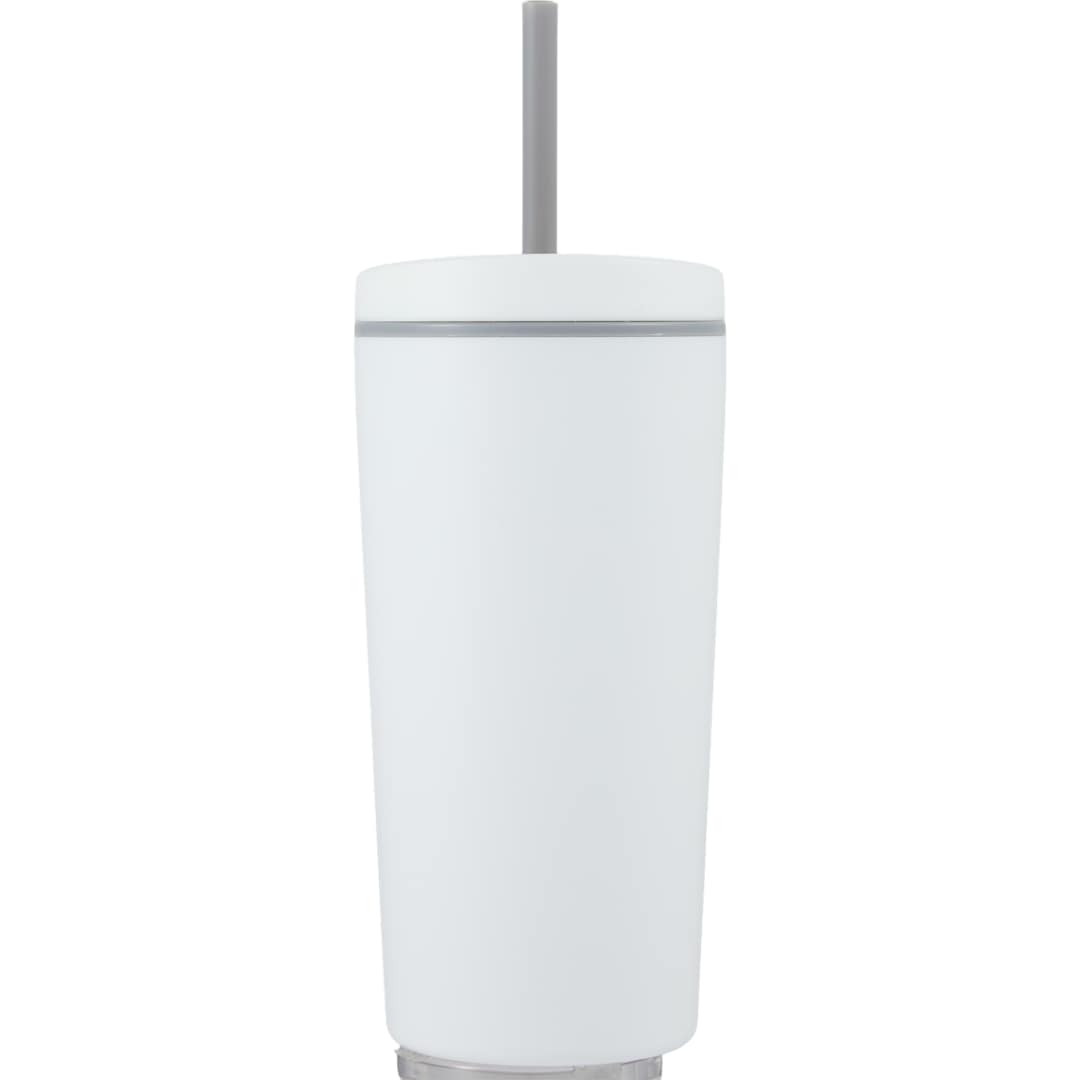 Santino Recycled Tumbler w/ Dual Function Lid 16oz - 1602-48 White