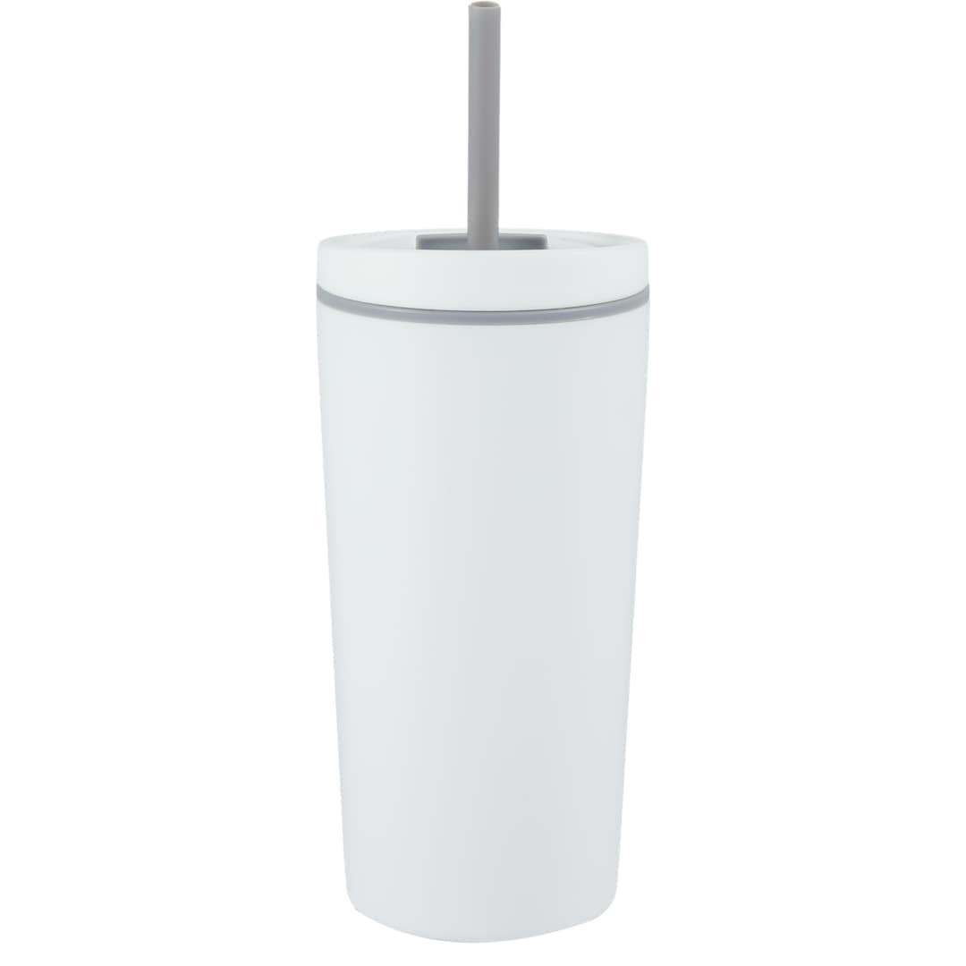 Santino Recycled Tumbler w/ Dual Function Lid 16oz - 1602-48 White