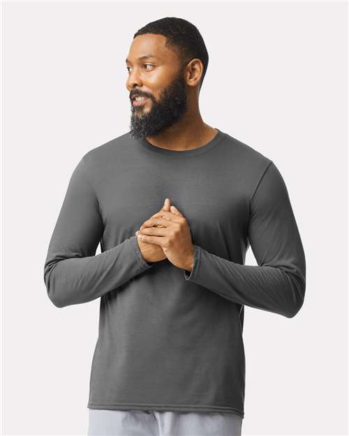 Gildan Unisex Performance® Long Sleeve T-Shirt - 42400 Charcoal