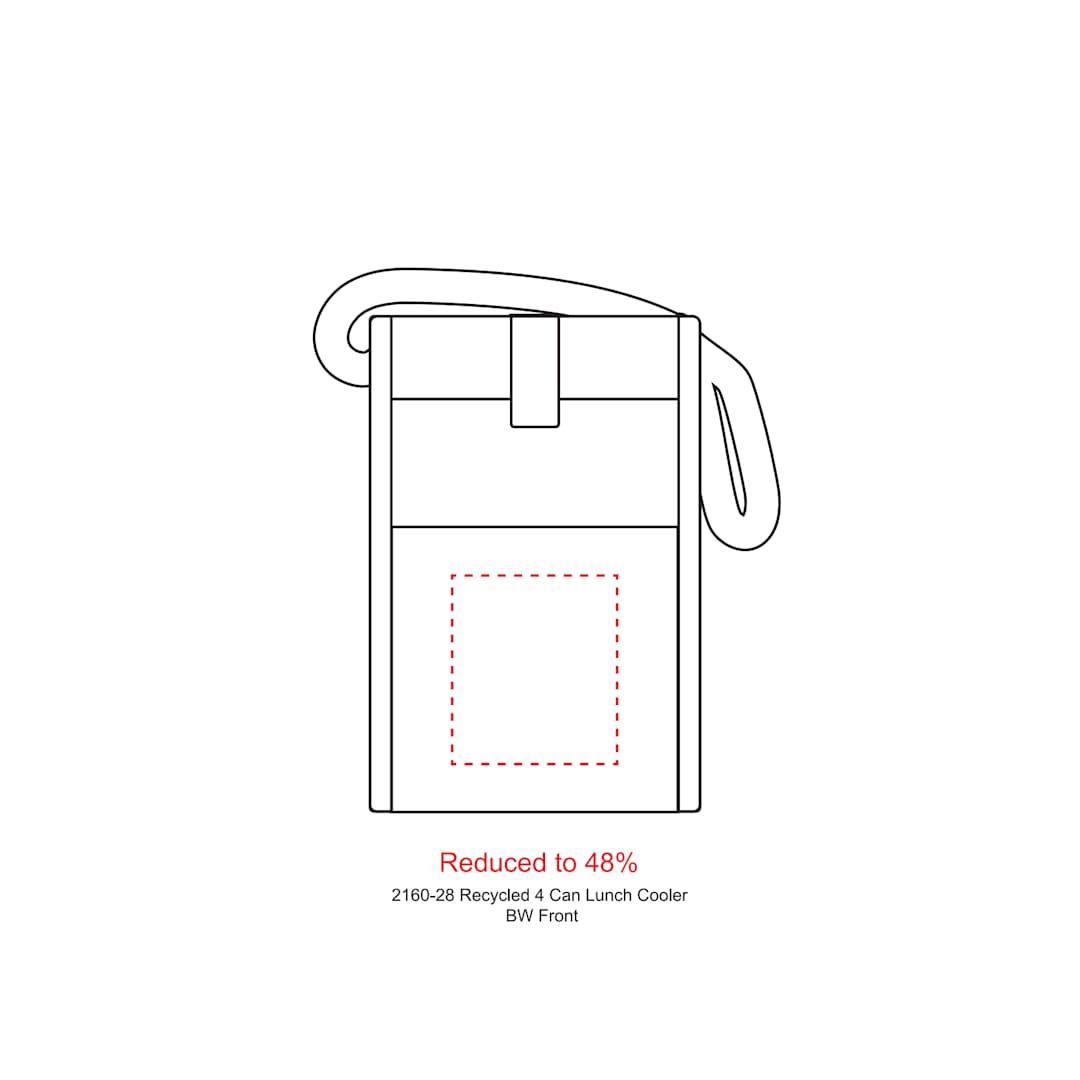 Reclaim Recycled 4 Can Lunch Cooler - 2160-28 Gray