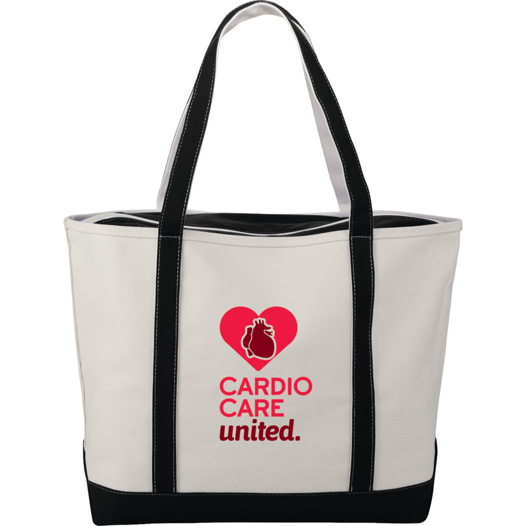 Baltic 24oz Cotton Canvas Tall Zippered Tote - 2160-67 Black