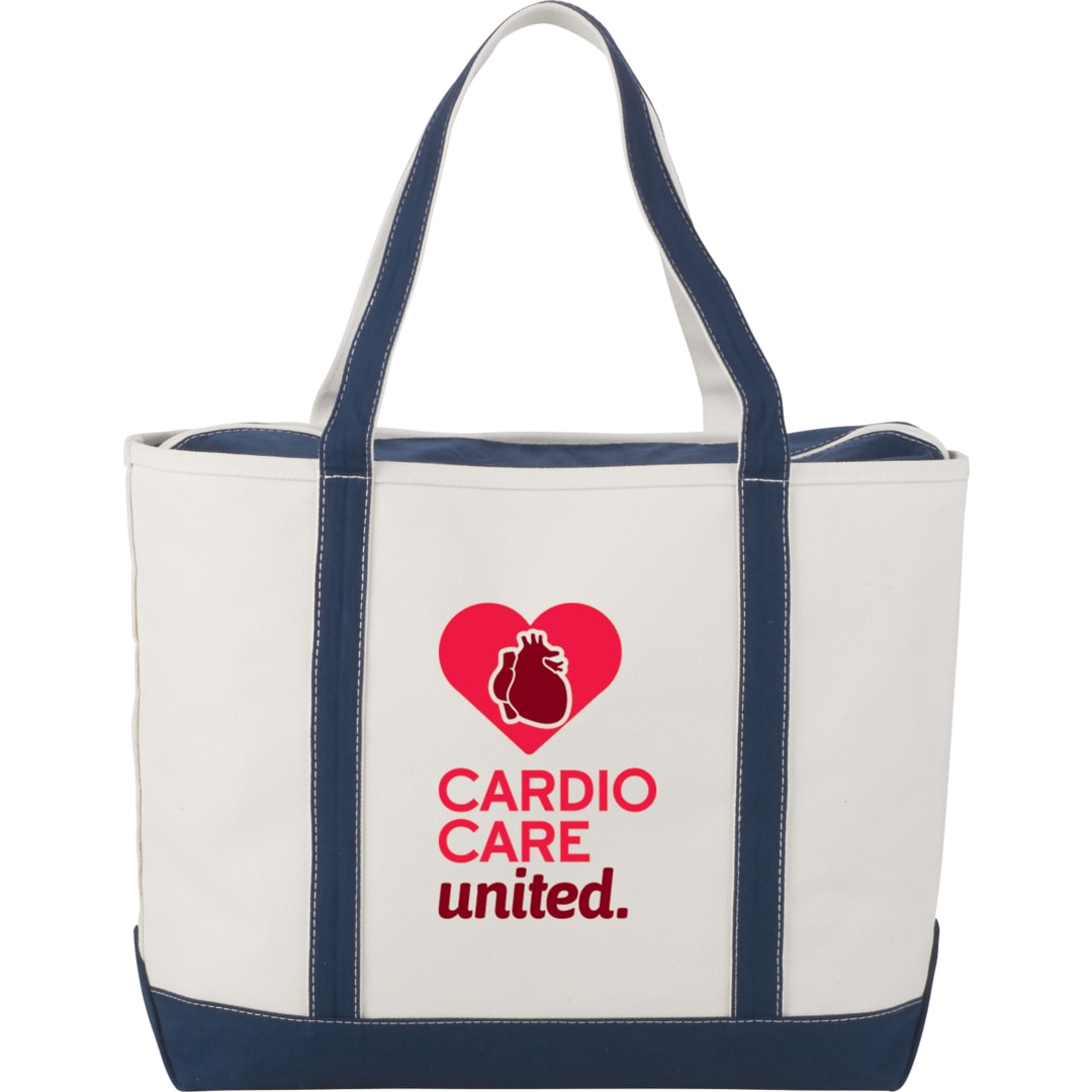 Baltic 24oz Cotton Canvas Tall Zippered Tote - 2160-67 Blue