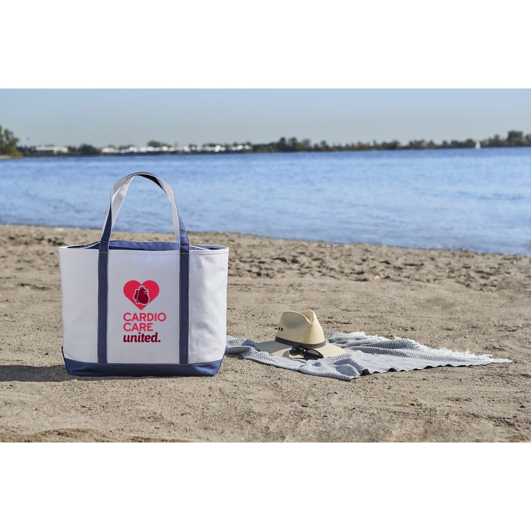 Baltic 24oz Cotton Canvas Tall Zippered Tote - 2160-67 Blue