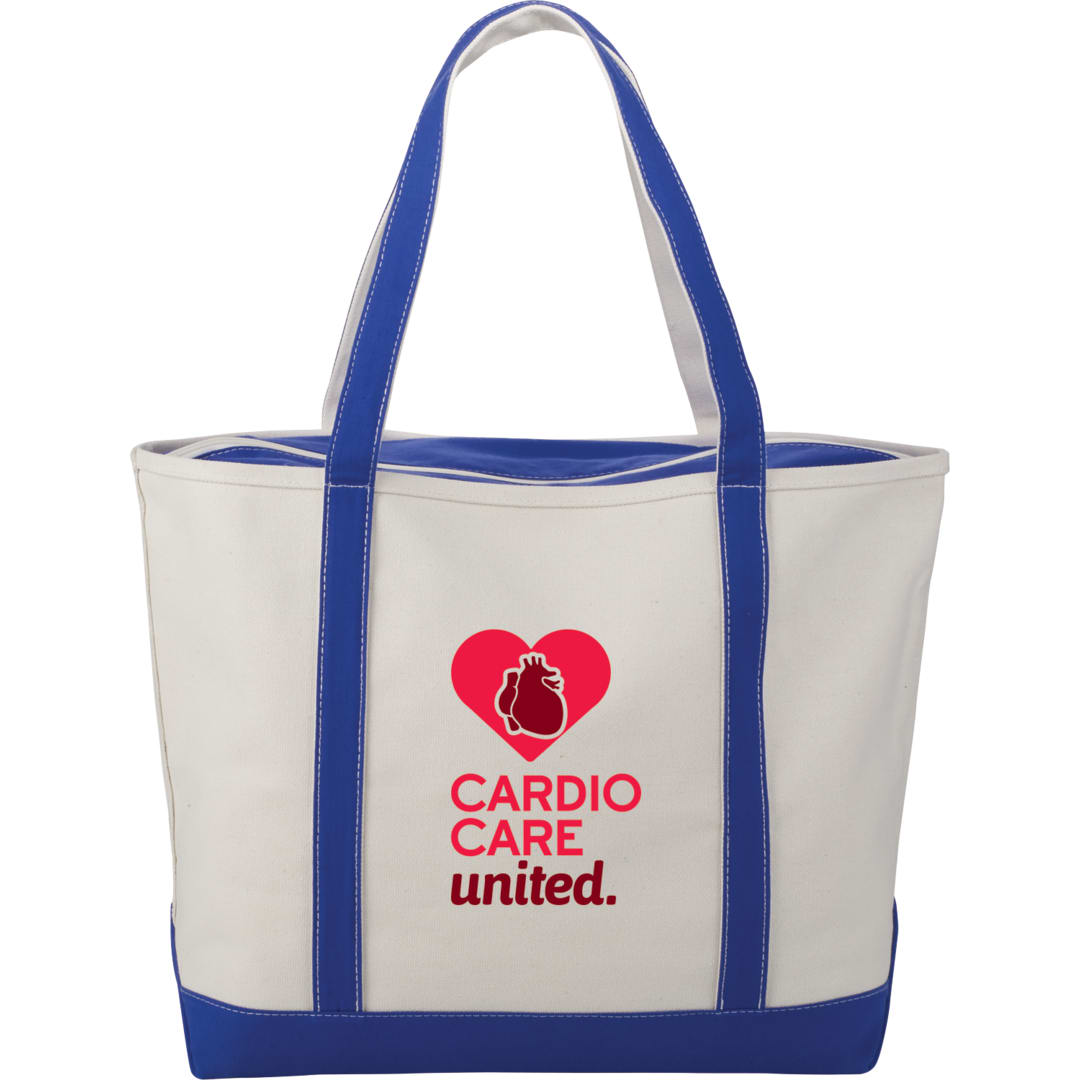 Baltic 24oz Cotton Canvas Tall Zippered Tote - 2160-67 Blue