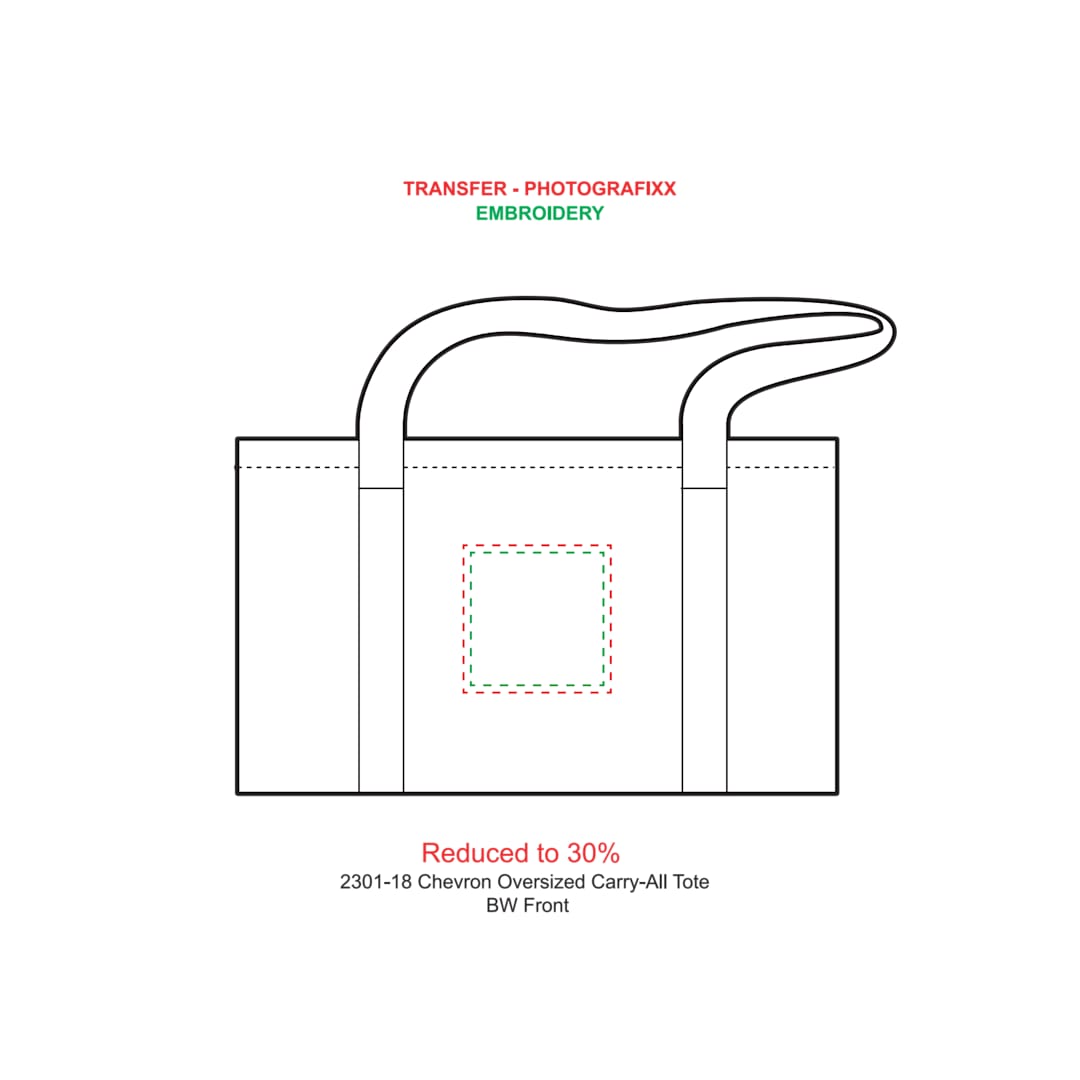 Oversized Carry-All Tote - 2301-18 Gray