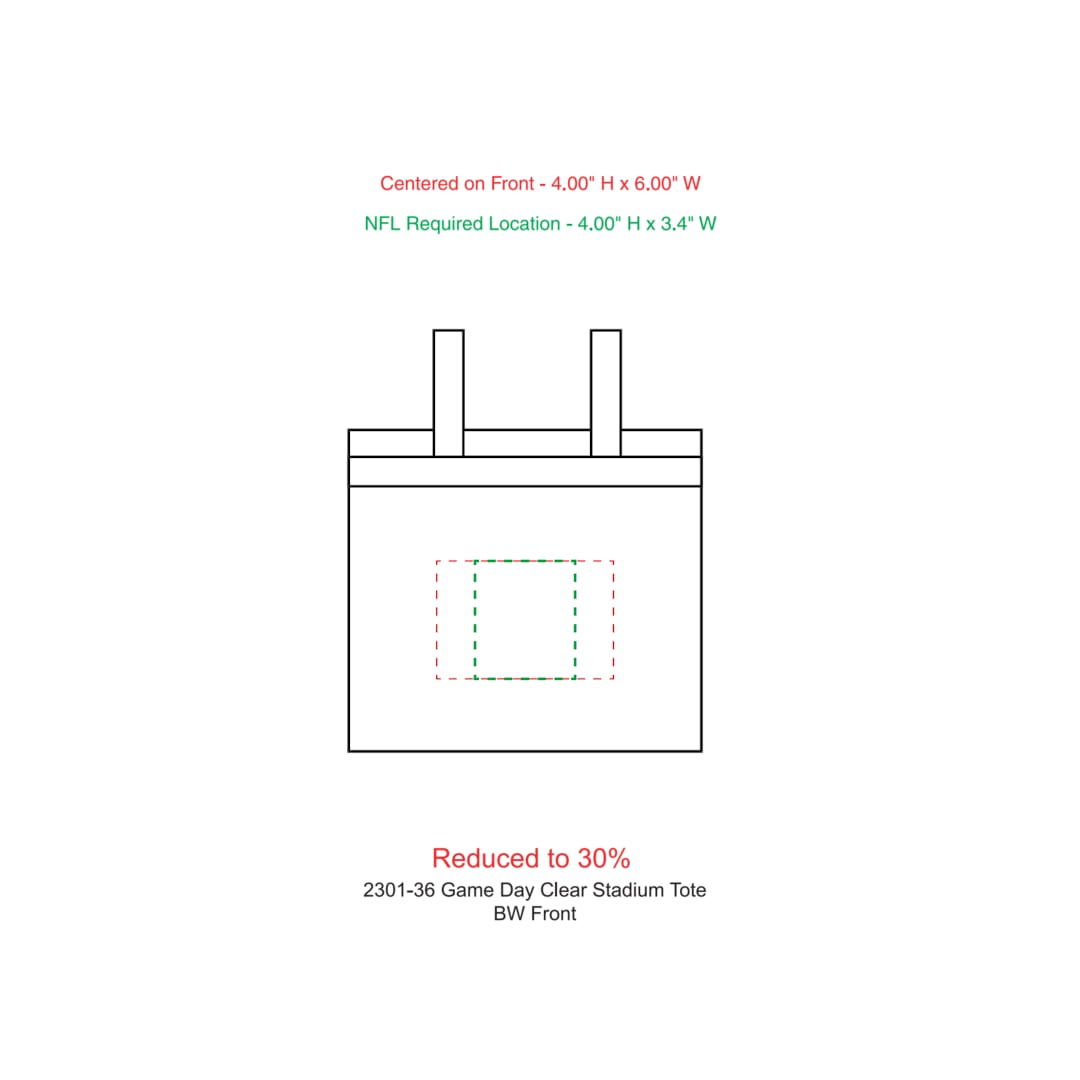 Game Day Clear Stadium Tote - 2301-36 Black