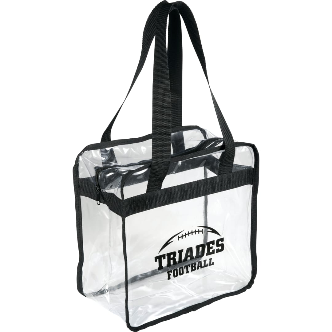 Game Day Clear Zippered Safety Tote - 2301-42 Black