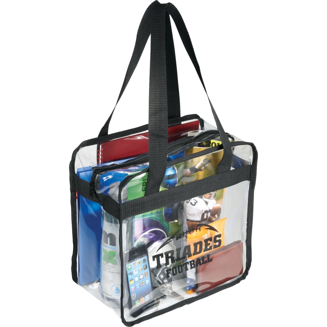 Game Day Clear Zippered Safety Tote - 2301-42 Black
