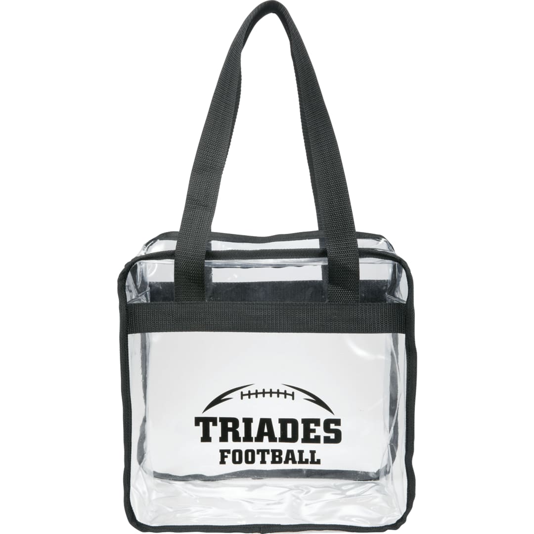 Game Day Clear Zippered Safety Tote - 2301-42 Black