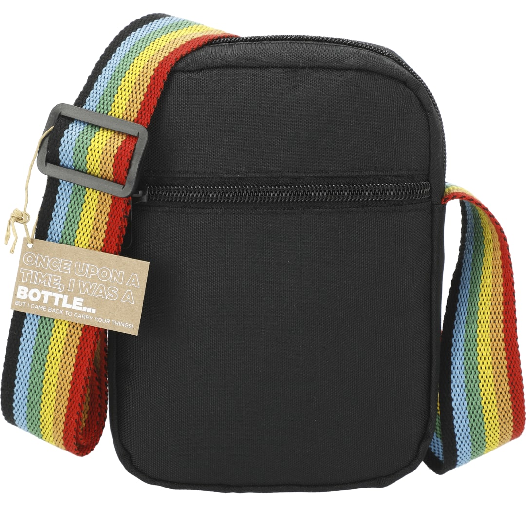 Rainbow RPET Crossbody Tote - 2301-60 Black