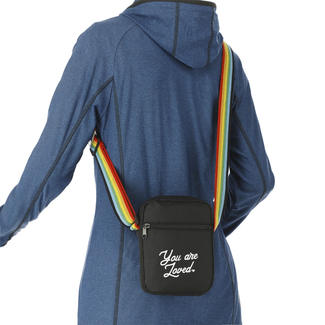 Rainbow RPET Crossbody Tote - 2301-60 Black