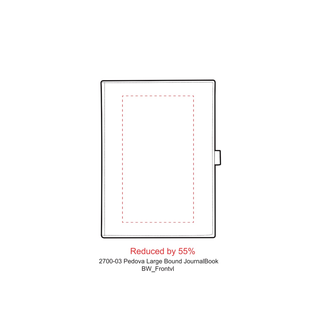 FSC® Mix 7" x 10" Pedova™ Large Bound Journal - 2700-03 Black