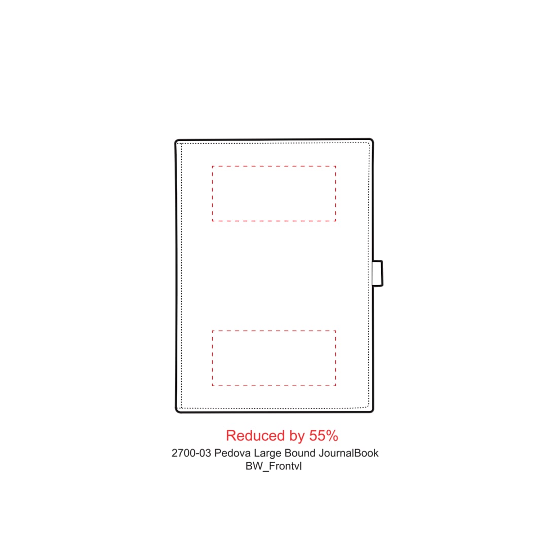 FSC® Mix 7" x 10" Pedova™ Large Bound Journal - 2700-03 Black