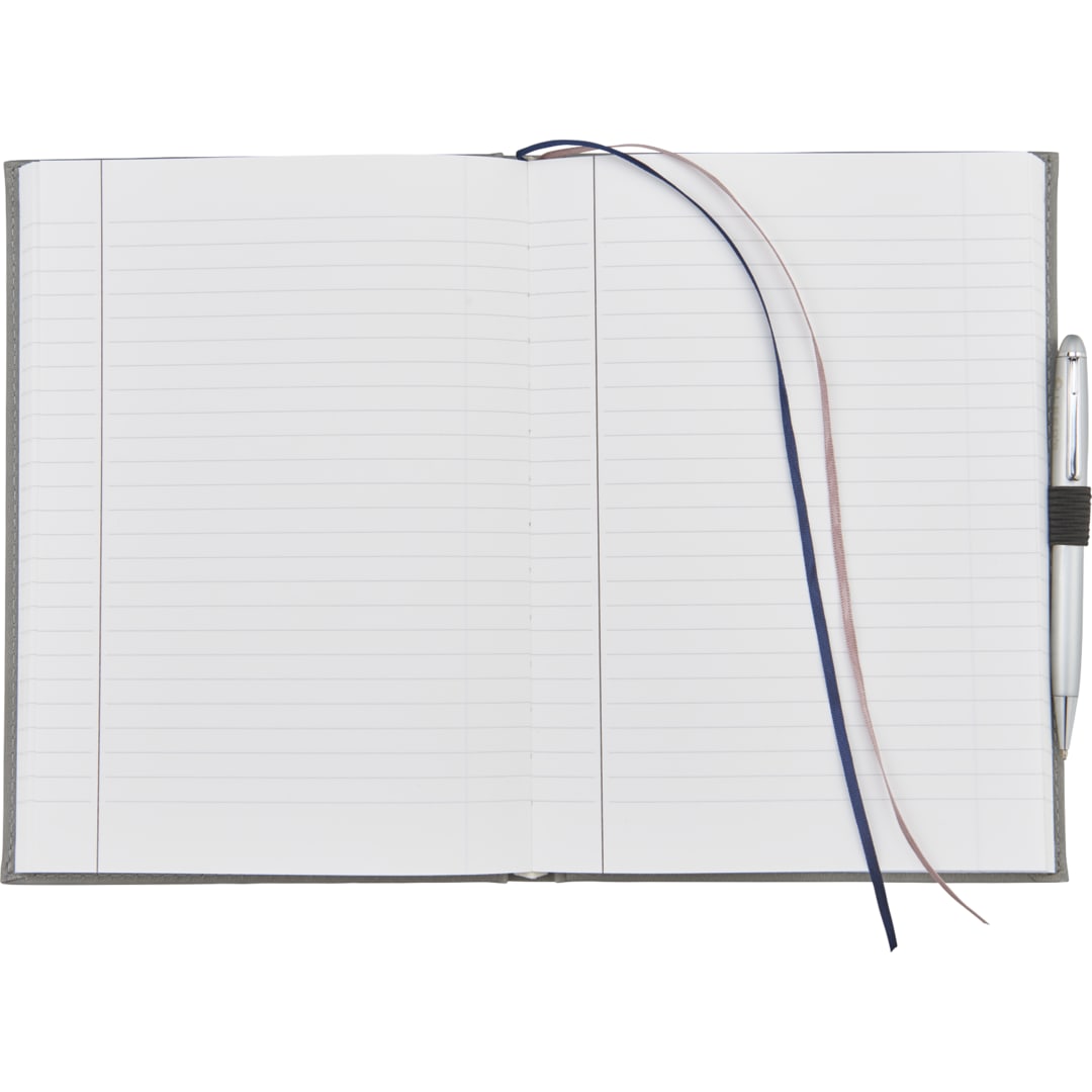 FSC® Mix 7" x 10" Pedova™ Large Bound Journal - 2700-03 Gray