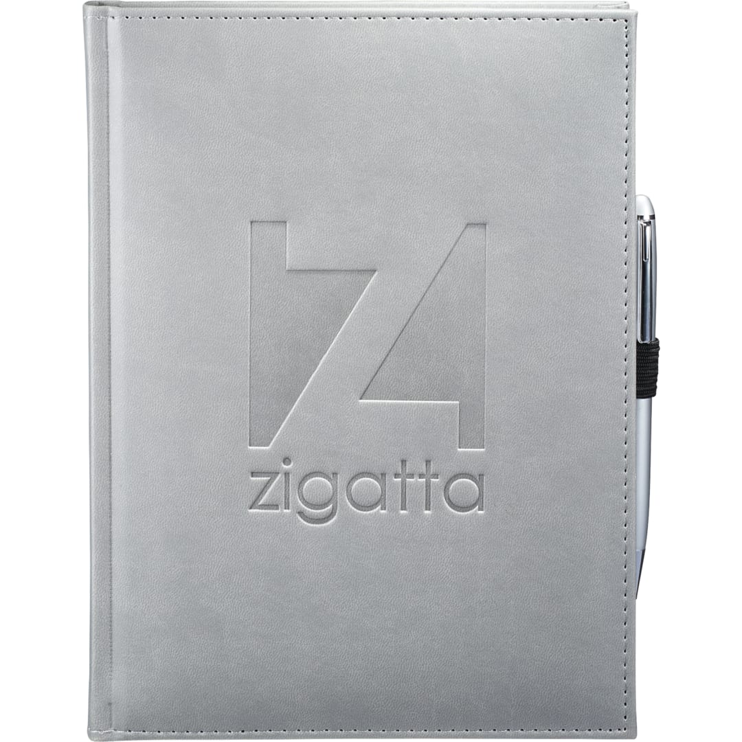FSC® Mix 7" x 10" Pedova™ Large Bound Journal - 2700-03 Gray