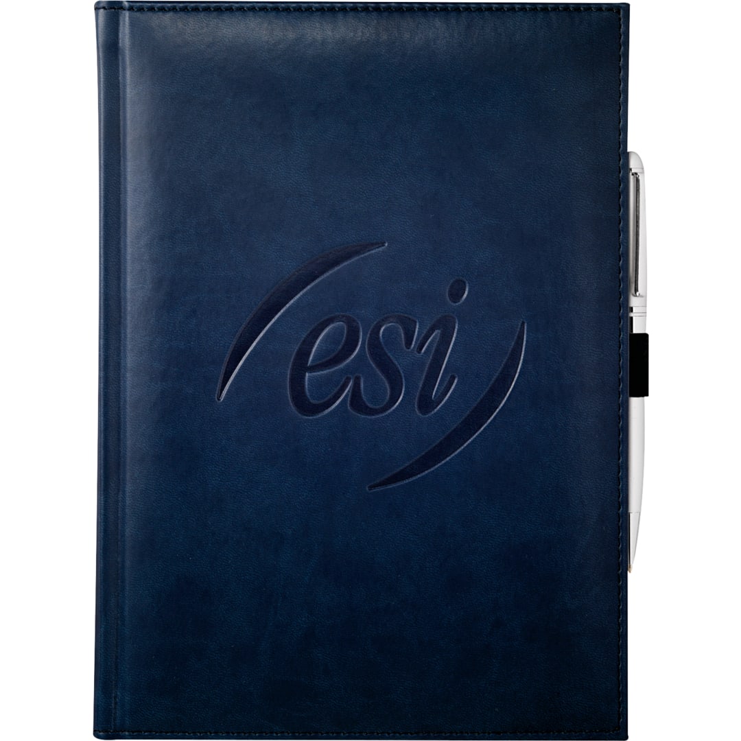 FSC® Mix 7" x 10" Pedova™ Large Bound Journal - 2700-03 Blue