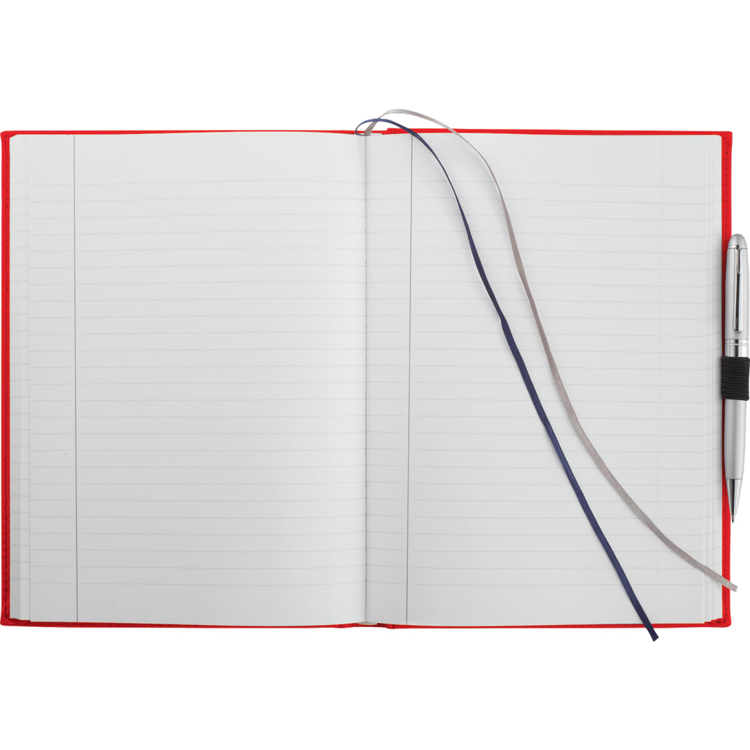 FSC® Mix 7" x 10" Pedova™ Large Bound Journal - 2700-03 Red