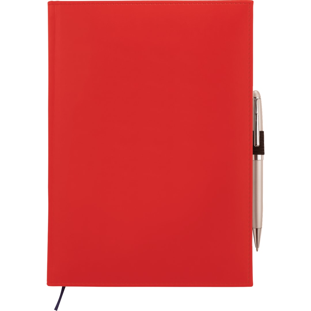 FSC® Mix 7" x 10" Pedova™ Large Bound Journal - 2700-03 Red