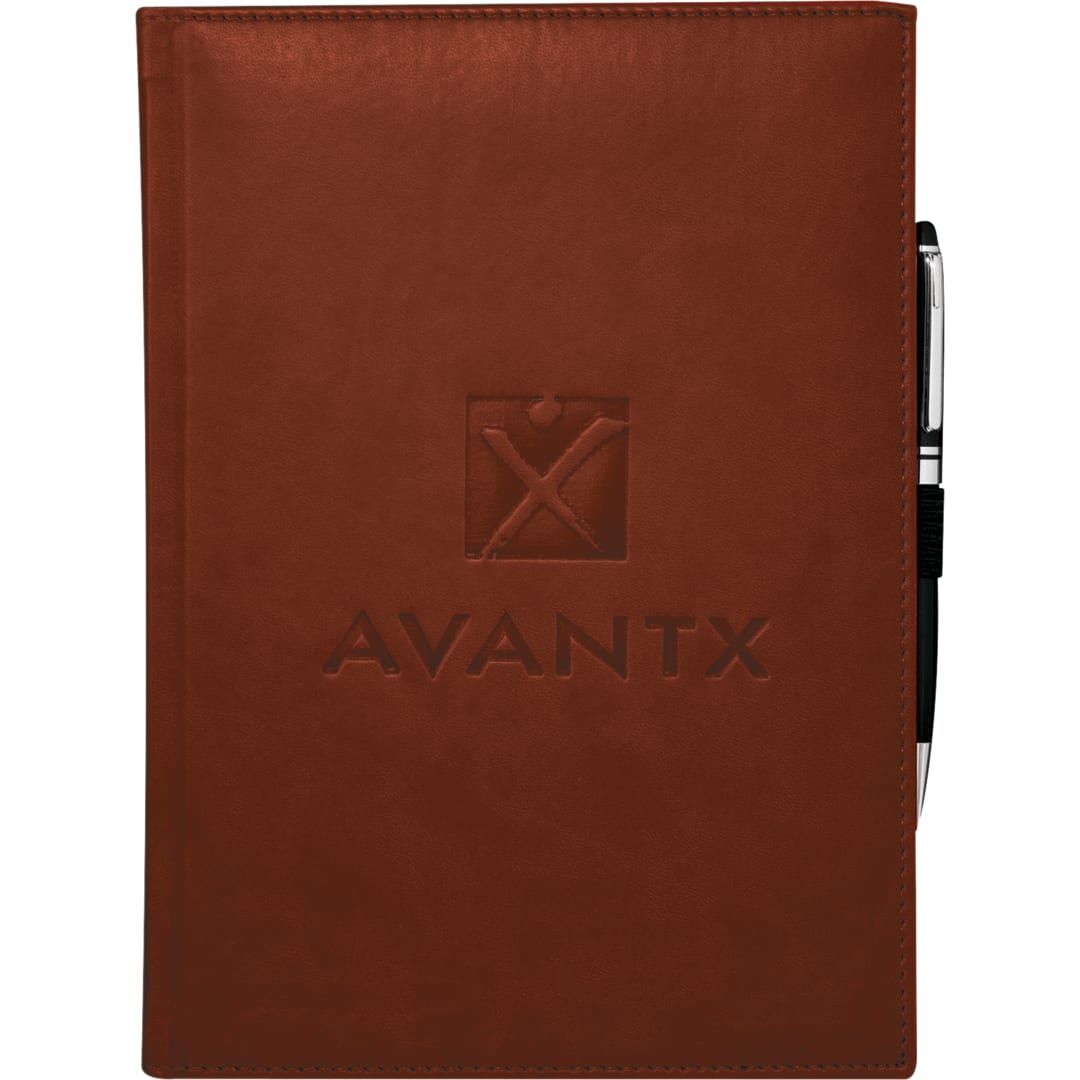 FSC® Mix 7" x 10" Pedova™ Large Bound Journal - 2700-03 Red