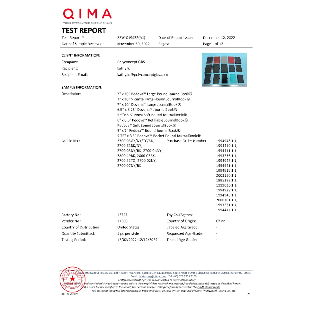 FSC&#174; Mix 7&quot; x 10&quot; Dovana™ Large Journal - 2700-05 Black