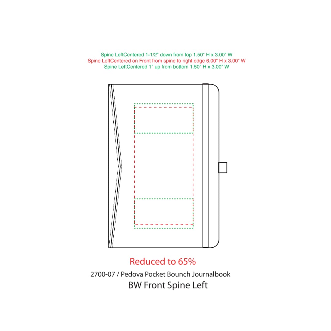 5.75" x 8.5" FSC® Mix Pedova™ Pocket Bound Journal - 2700-07 Black