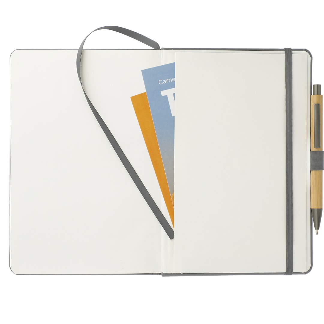 5.75" x 8.5" FSC® Mix Pedova™ Pocket Bound Journal - 2700-07 Gray